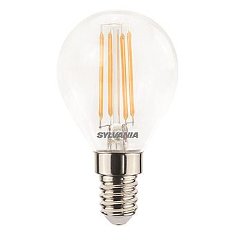 Sylvania 4.5W = 40W Warm White LED Filament Light Bulb 470lm Golf Ball Round E14