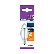 Status Warm White LED Filament Light Bulb Candle E14