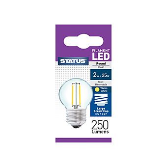 Picture of Status Warm White LED Filament Light Bulb Golf Ball E27