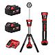 Milwaukee M18 SAL-502B 18V LED Tripod Tower Work Light Cordless 2 x 5.0Ah Batteries | 4933451895