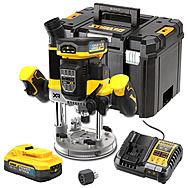 DeWalt DCW620H2 18V XR 12mm / 1/2" Plunge Router with 2x 5.0Ah PowerStack Batteries