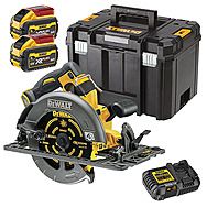 DeWalt DCS579X2 54V FlexVolt XR High Power Rail Circular Saw 190mm 2 x 9.0Ah Batteries