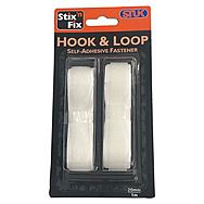 Stuk Hook And Loop White 20mm x 1 Metre Velcro