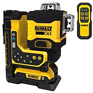 DeWalt DCLE34035D1 18V XR 3x360° Green Crossline 70m Remote Control Laser & 2.0Ah Battery