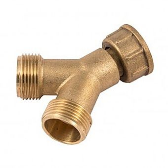 Brass Y-Piece Connector Washing Machine Hose Splitter