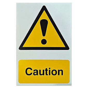 Caution Sign - Self Adhesive - 30x20cm