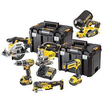 Picture of DeWalt DCK667P3T 18V XR 6 Piece Powertool Kit with 3x 5.0Ah Batteries