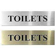 Toilets Sign Self Adhesive 22 x 6cm