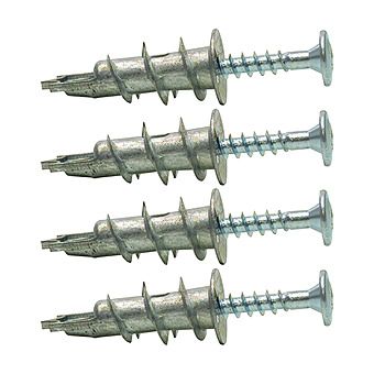 Metal Plasterboard Fixings (Pack of 4) Speed Plugs