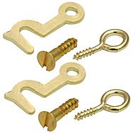 Centurion HE22P 19mm Electro Brass Side Hook & Eyes Pack of 2