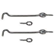 Zinc Plated Gate Hook & Eyes Pack of 2