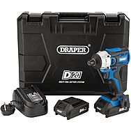 Draper 86958 D20 20V Brushless 1/4" Impact Driver 2 x 2.0Ah Li-ion