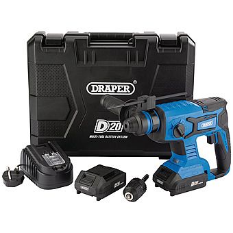Draper 00592 D20 20V Brushless SDS+ Rotary Hammer Drill 2 x 2.0Ah Li-ion