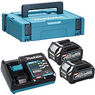 Makita 191J85-8 XGT 40Vmax 2x 2.5Ah Power Source Batteries & Rapid Charger Kit