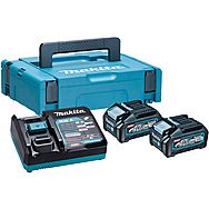 Makita 191K01-6 XGT 40Vmax 2x 4.0Ah Power Source Batteries & Rapid Charger Kit