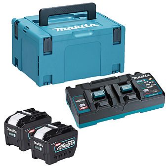 Makita 1910A2-5 XGT 40Vmax 2x 8.0Ah Power Source Batteries & Dual Charger Kit