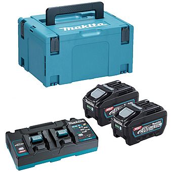 Makita 191U20-2 XGT 40Vmax 2x 5.0Ah Power Source Batteries & Dual Charger Kit