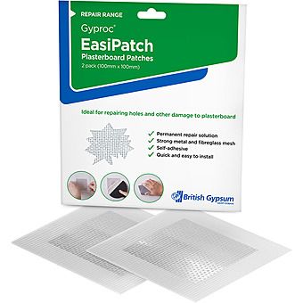 Gyproc EasiPatch Plasterboard Repair Patches 2 Pack 100x100mm