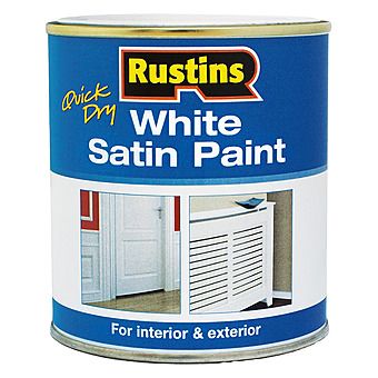 Rustins White Satin Paint 500ml