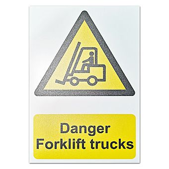 Danger Forklift trucks Self-Adhesive Sign 20x30cm
