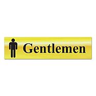 Gentlemen Sign Gold Effect Self-Adhesive 20 x 5cm