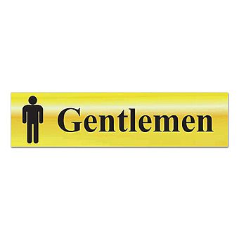 Gentlemen Sign Gold Effect Self-Adhesive 20 x 5cm