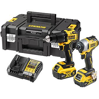 DeWalt DCK2062P2T 18V XR Combi Drill & Impact Driver Twinpack with 2x 5.0Ah Batteries