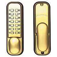 Briton 9160.PB Polished Brass Digital Push Button Door Lock