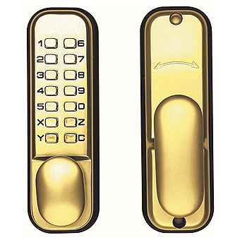 Briton 9160.PB Polished Brass Digital Push Button Door Lock