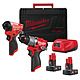 Milwaukee M12 FPP2A2-602X 12V FUEL Power Pack FPD2 Combi Drill &amp; FID2 Impact Driver 2 x 6.0Ah Batteries Twinpack | 4933480589