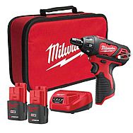 Milwaukee M12 SET1D-152B 12V 1/4" Screwdriver 2 x 1.5Ah Batteries | 4933448797