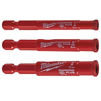 Milwaukee Diamond Max Drill Bit Set 6mm, 8mm & 10mm | 4932471771