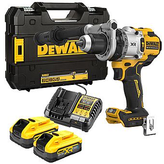 DeWalt DCD1007H2T 18V XR Premium Combi Hammer Drill with 2x 5.0Ah PowerStack Batteries