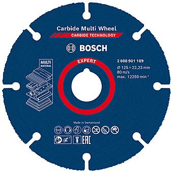 Bosch 125mm Expert Carbide Multi Wheel Cutting Disc 2 608 901 189