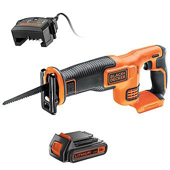 Black and Decker BDCR18C1 18V Reciprocating Saw with 1.5Ah Battery Pack