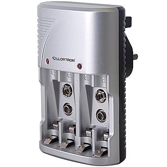 Lloytron Compact AA/AAA/9V/PP3 Battery Charger NiMh/NiCd