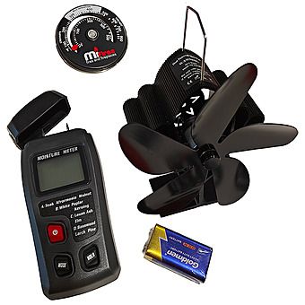 Mi Flues Stove Fan, Magnetic Thermometer & Digital Moisture Meter