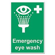 Emergency eye wash Station Sign 20 x 30cm Self Adhesive