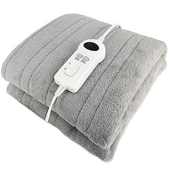 DeVielle Electric Heated Fleece Throw Blanket
