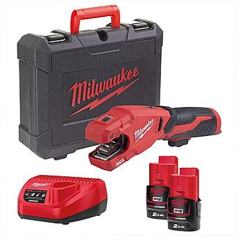 Milwaukee M12 PCSS-202C Raptor 12V Pipe Cutter 2 x 2.0Ah Batteries | 4933492052