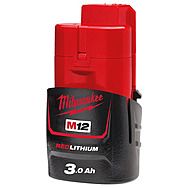 Milwaukee M12 B3 12V 3.0Ah Battery Pack RedLithium Li-ion 4932451388