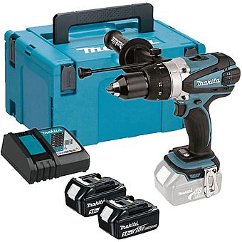 Makita DHP458RTJ 18V Cordless Combi Hammer Drill with 2x 5.0Ah Batteries