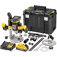 DeWalt DCW620H2 18V XR 12mm / 1/2" Plunge Router with 2x 5.0Ah PowerStack Batteries