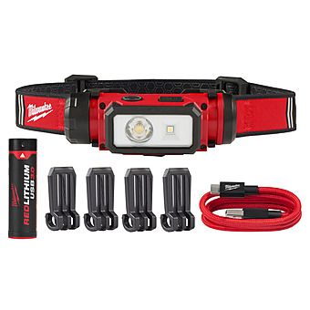 Milwaukee L4 HL2-301 USB Rechargeable Head lamp Torch 600lm 1 x 3.0Ah USB Battery | 4933479963