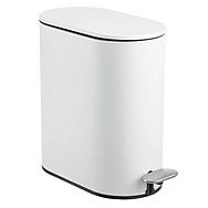 Fortuna White Pedal Bin