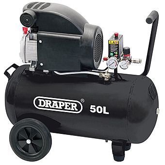 Draper 24981 50 Litre Air Compressor 1.5 Kilowatt 230 Volt