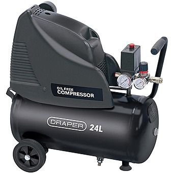 Draper 24978 24L Oil-Free 230V 1.5HP Air Compressor