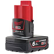 Milwaukee M12 B6 6.0Ah 12V RedLithium-Ion Battery | 4932451395