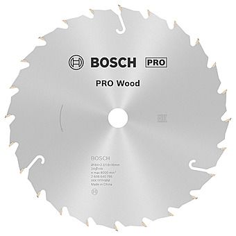Bosch 184mm x 16mm 24T Circular Saw Blade 2 608 640 795