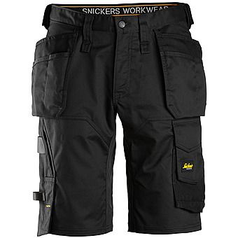 Picture of Snickers 6151 AllroundWork Loose Fit Stretch Work Shorts Black